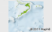 Physical 3D Map of Acklins, lighten