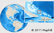 Shaded Relief Location Map of Acklins