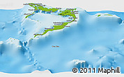 Physical Panoramic Map of Acklins