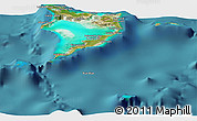 Satellite Panoramic Map of Acklins