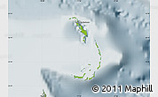 Physical Map of Berry Islands, semi-desaturated