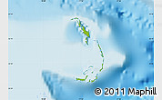 Physical Map of Berry Islands, single color outside