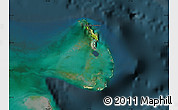 Satellite Map of Berry Islands, darken
