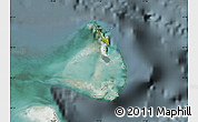 Satellite Map of Berry Islands, semi-desaturated