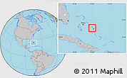 Gray Location Map of Cat Island