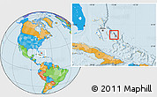Political Location Map of Cat Island, highlighted country