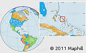 Political Location Map of Cat Island