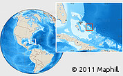 Shaded Relief Location Map of Cat Island