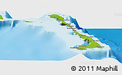 Physical Panoramic Map of Cat Island