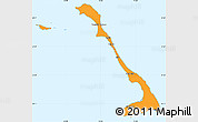 Political Simple Map of Cat Island, single color outside