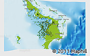 Physical 3D Map of Central Abaco