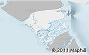 Gray 3D Map of Central Andros, single color outside