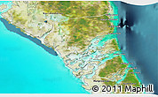 Satellite 3D Map of Central Andros