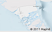 Silver Style 3D Map of Central Andros, single color outside