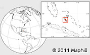 Blank Location Map of Central Andros, highlighted country