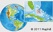 Physical Location Map of Central Andros, highlighted country