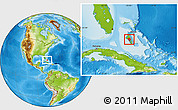 Physical Location Map of Central Andros