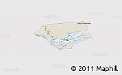 Shaded Relief Panoramic Map of Central Andros, cropped outside