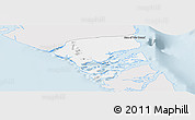 Silver Style Panoramic Map of Central Andros, single color outside