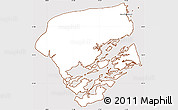 Classic Style Simple Map of Central Andros, cropped outside