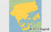 Savanna Style Simple Map of Central Andros
