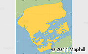 Savanna Style Simple Map of Central Andros, single color outside