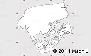 Silver Style Simple Map of Central Andros, cropped outside