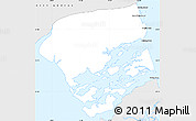 Silver Style Simple Map of Central Andros