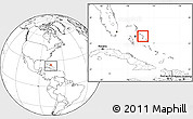 Blank Location Map of Central Eleuthera, within the entire country