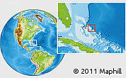 Physical Location Map of Central Eleuthera, highlighted country