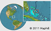 Satellite Location Map of Central Eleuthera