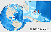 Shaded Relief Location Map of Central Eleuthera