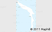 Silver Style Simple Map of Central Eleuthera