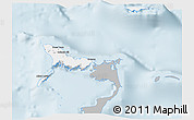 Gray 3D Map of Crooked Island, single color outside