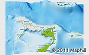 Shaded Relief 3D Map of Crooked Island, physical outside