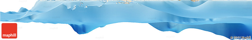 Shaded Relief Horizon Map of Crooked Island
