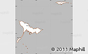 Gray Simple Map of Crooked Island, cropped outside