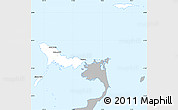 Gray Simple Map of Crooked Island, single color outside