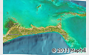 Satellite 3D Map of East Grand Bahama