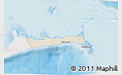 Shaded Relief 3D Map of East Grand Bahama, single color outside