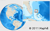 Shaded Relief Location Map of East Grand Bahama