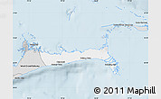 Silver Style Map of East Grand Bahama