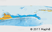 Political Panoramic Map of East Grand Bahama