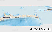 Shaded Relief Panoramic Map of East Grand Bahama