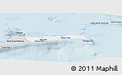 Silver Style Panoramic Map of East Grand Bahama