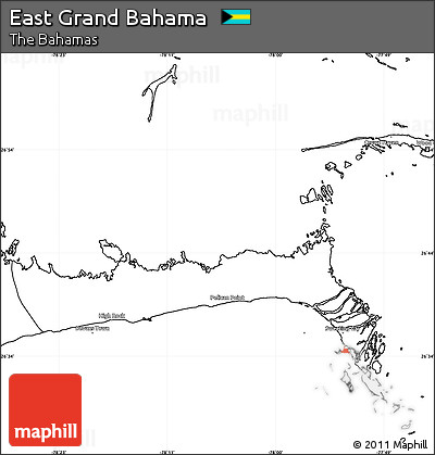 Blank Simple Map of East Grand Bahama