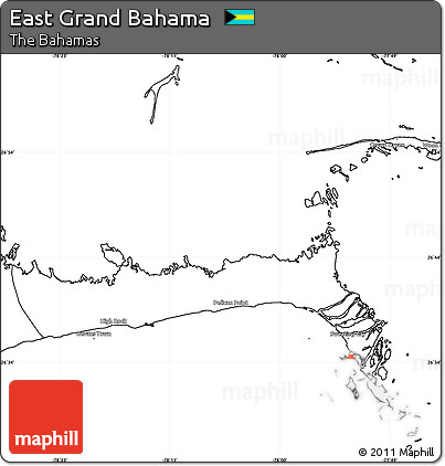 Blank Simple Map of East Grand Bahama