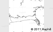 Blank Simple Map of East Grand Bahama, no labels