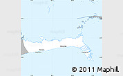 Gray Simple Map of East Grand Bahama