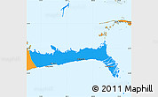 Political Simple Map of East Grand Bahama